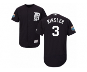 Men's Majestic Detroit Tigers #3 Ian Kinsler Navy Blue Flexbase Authentic Collection MLB Jersey