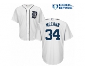 Men's Majestic Detroit Tigers #34 James McCann Replica White Home Cool Base MLB Jersey