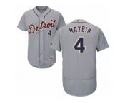 Men's Majestic Detroit Tigers #4 Cameron Maybin Grey Flexbase Authentic Collection MLB Jersey