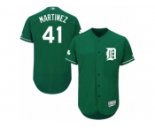 Men's Majestic Detroit Tigers #41 Victor Martinez Green Celtic Flexbase Authentic Collection MLB Jersey