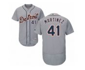 Men's Majestic Detroit Tigers #41 Victor Martinez Grey Flexbase Authentic Collection MLB Jersey