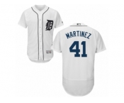 Men's Majestic Detroit Tigers #41 Victor Martinez White Flexbase Authentic Collection MLB Jersey