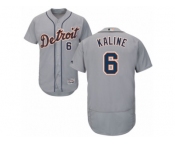 Men's Majestic Detroit Tigers #6 Al Kaline Grey Flexbase Authentic Collection MLB Jersey