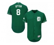 Men's Majestic Detroit Tigers #8 Justin Upton Green Celtic Flexbase Authentic Collection MLB Jersey