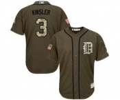 mlb jerseys detroit tigers #3 ian kinsler green salute to service