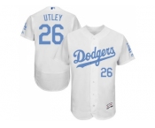 Los Angeles Dodgers #26 Chase Utley White Flexbase Authentic Collection 2016 Father's Day Stitched Baseball Jersey