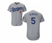 Los Angeles Dodgers #5 Corey Seager Grey Flexbase Authentic Collection Stitched Baseball Jersey