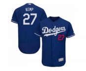 Men Los Angeles Dodgers #27 Matt Kemp Blue Flexbase Authentic Collection Stitched MLB Jersey