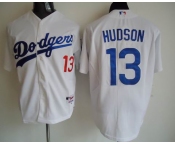 mlb jerseys los angeles dodgers #13 hudson white W