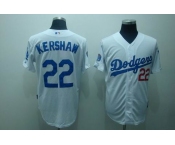 mlb los angeles dodgers #22 kershaw white(cool base)