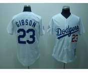 mlb los angeles dodgers #23  gibson white m&n