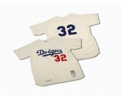 mlb los angeles dodgers #32 cream m&n
