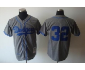 mlb los angeles dodgers #32 koufax m&n grey