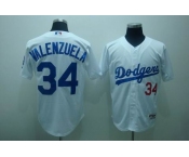 mlb los angeles dodgers #34 valenzuela white(cool base)