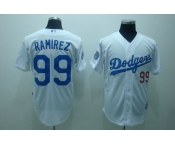 mlb los angeles dodgers #99 ramirez white(cool base)