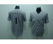 mlb Milwaukee Brewers #1 hart grey