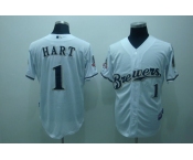mlb Milwaukee Brewers #1 hart white