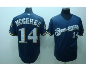 mlb milwaukee brewers #14 mcgehee blue (40th )