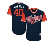 Men's 2017 Little League World Series Twins #40 Bartolo Colon Morales Navy Jersey
