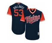 Men's 2017 Little League World Series Twins #53 Hector Santiago Bulldoze Navy Jersey