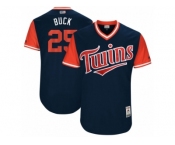 Men's 2017 Little League World Series Twins Byron Buxton #25 Buck Navy Jersey