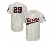 Men's Majestic Minnesota Twins #29 Rod Carew Cream Flexbase Authentic Collection MLB Jersey