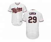 Men's Majestic Minnesota Twins #29 Rod Carew White Flexbase Authentic Collection MLB Jersey