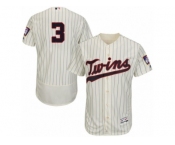 Men's Majestic Minnesota Twins #3 Harmon Killebrew Cream Flexbase Authentic Collection MLB Jersey