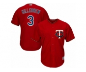 Men's Majestic Minnesota Twins #3 Harmon Killebrew Replica Scarlet Alternate Cool Base MLB Jersey