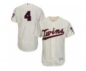 Men's Majestic Minnesota Twins #4 Paul Molitor Cream Flexbase Authentic Collection MLB Jersey