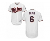 Men's Majestic Minnesota Twins #6 Tony Oliva White Flexbase Authentic Collection MLB Jersey