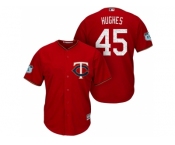 Men's Minnesota Twins #45 Phil Hughes 2017 Spring Training Cool Base Stitched MLB Jersey