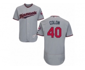 Minnesota Twins #40 Bartolo Colon Authentic Grey Road Cool Base MLB Jersey