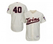 Minnesota Twins #40 Bartolo Colon Cream Flexbase Authentic Collection MLB Jersey