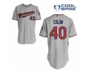 Minnesota Twins #40 Bartolo Colon Replica Grey Road Cool Base MLB Jersey
