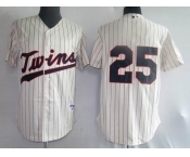 mlb minnesota twins #25 cream(50th)