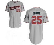 mlb minnesota twins #25 thome  grey 2010