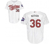 mlb minnesota twins #36 nathan white (blue strip) 2010