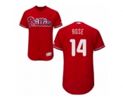 Men's Majestic Philadelphia Phillies #14 Pete Rose Red Flexbase Authentic Collection MLB Jersey