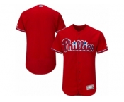 Men's Philadelphia Phillies Majestic Blank Fashion Scarlet Flex Base Authentic Collection Team Jersey