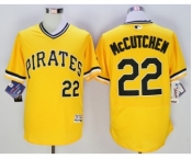 Men Pittsburgh Pirates #22 Andrew McCutchen Majestic Yellow Flexbase Authentic Collection Player Jersey