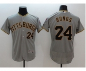 Men Pittsburgh Pirates #24 barry bonds Majestic grey Flexbase Authentic Collection Player Jersey