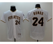 Men Pittsburgh Pirates #24 barry bonds Majestic white Flexbase Authentic Collection Player Jersey