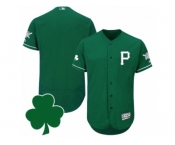 Men Pittsburgh Pirates St. Patricks Day Blank Green Celtic Flexbase Authentic Collection Jersey