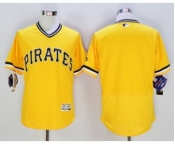 Men Pittsburgh Pirates blank Majestic yellow Flexbase Authentic Collection Player Jersey