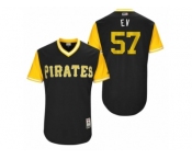 Men's 2017 Little League World Series Pirates Trevor Williams #57 EV Black Jersey