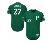 Men's Majestic Pittsburgh Pirates #27 Kent Tekulve Green Celtic Flexbase Authentic Collection MLB Jersey