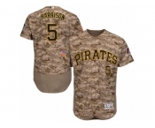 Men's Majestic Pittsburgh Pirates #5 Josh Harrison Camo Flexbase Authentic Collection MLB Jersey