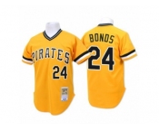 Men's Mitchell and Ness Pittsburgh Pirates #24 Barry Bonds Replica Gold Throwback MLB Jersey