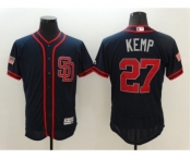 Men San Diego Padres #27 Matt Kemp Navy Stars & Stripes 2016 Independence Day Flex Base Jersey